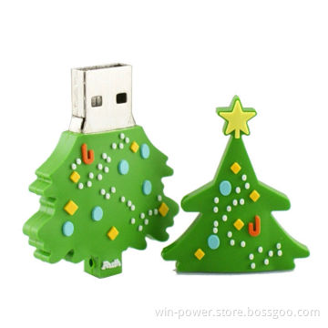 Customized PVC Christmas Tree USB Flash Drive